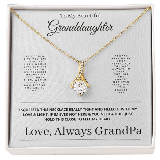 To My Granddaughter Alluring Beauty Necklace