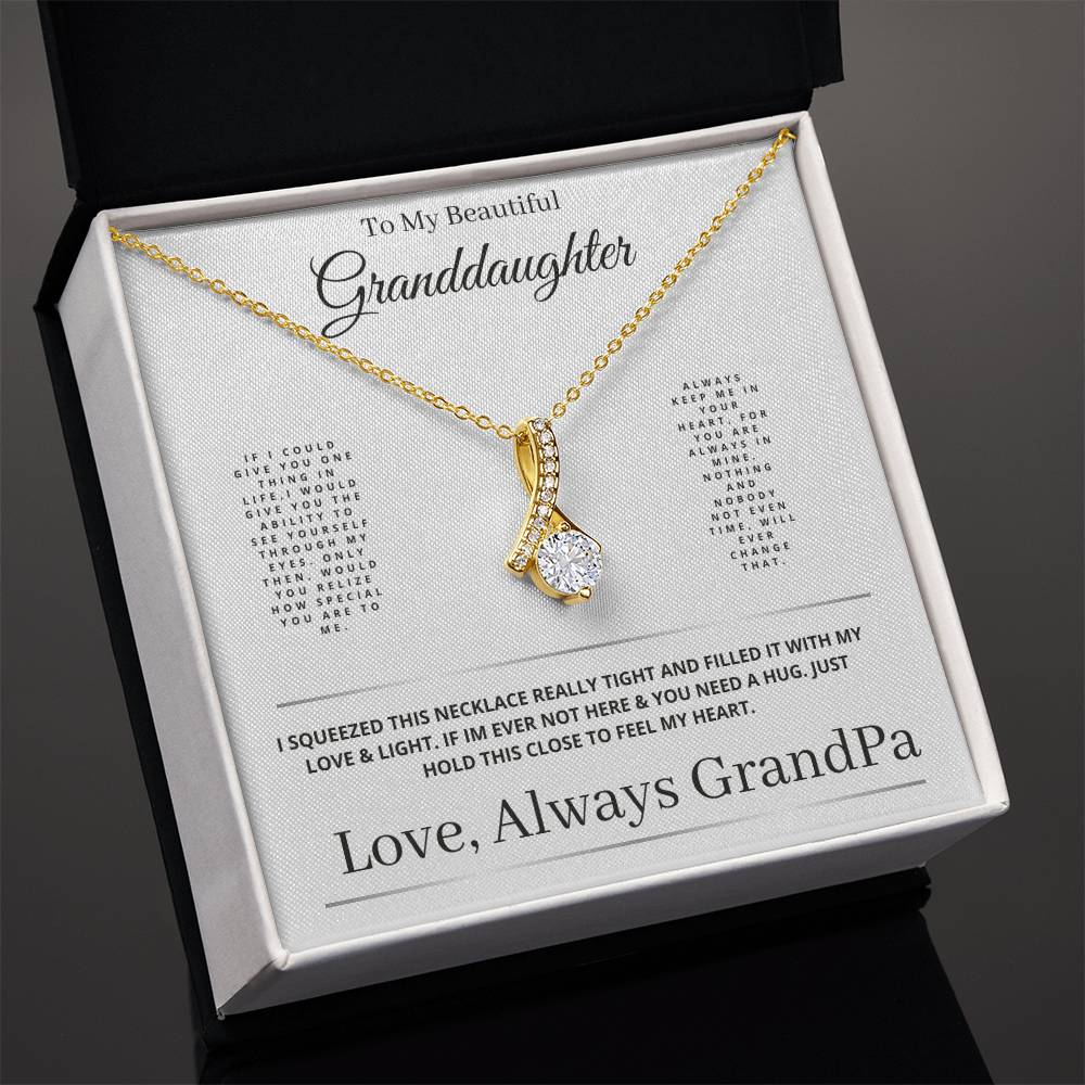 To My Granddaughter Alluring Beauty Necklace