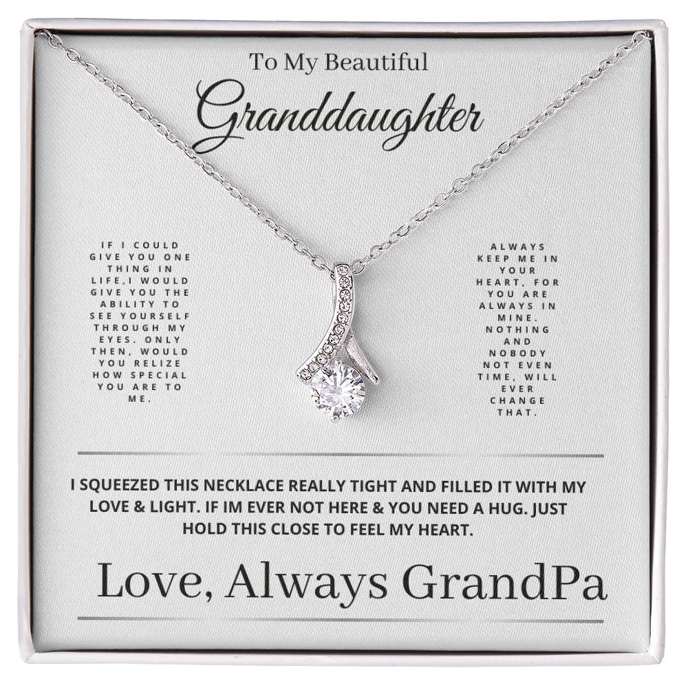 To My Granddaughter Alluring Beauty Necklace