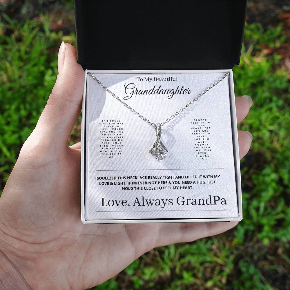 To My Granddaughter Alluring Beauty Necklace