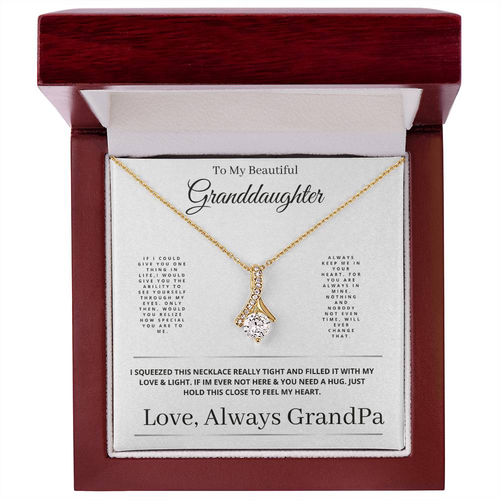 To My Granddaughter Alluring Beauty Necklace