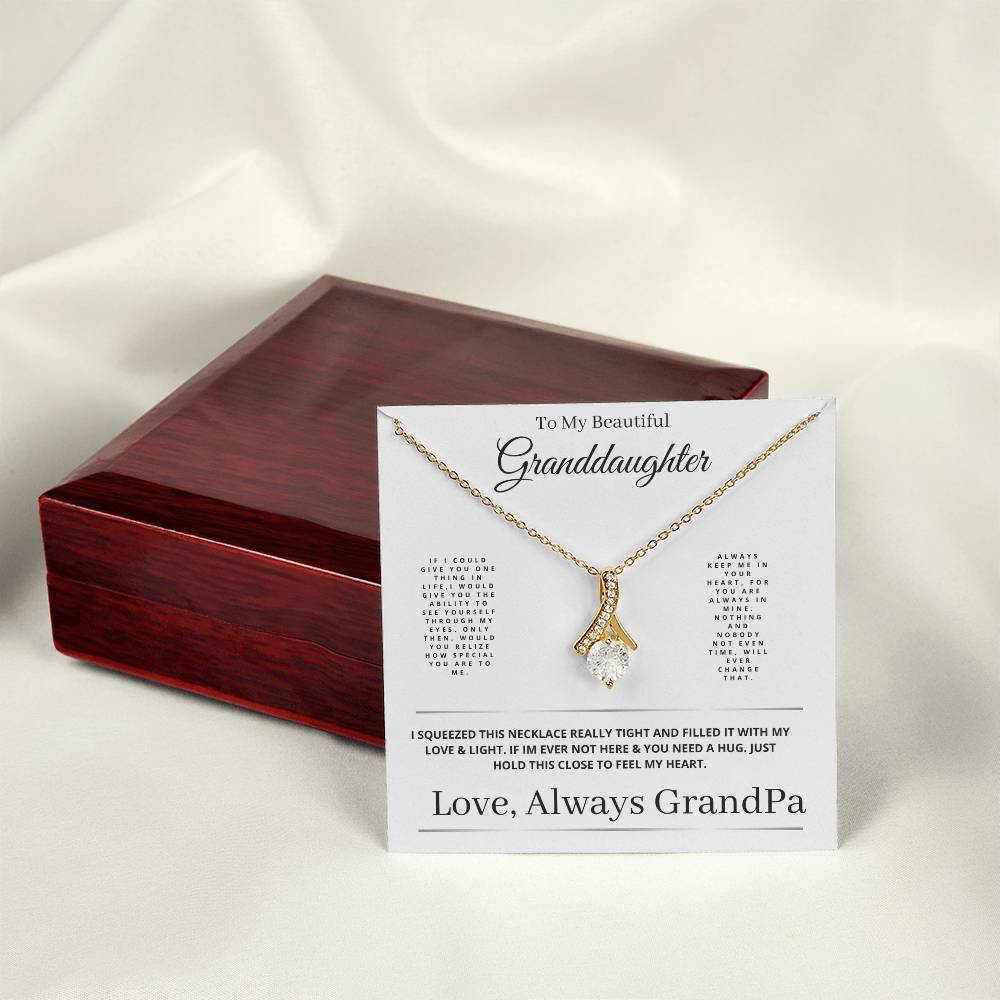 To My Granddaughter Alluring Beauty Necklace