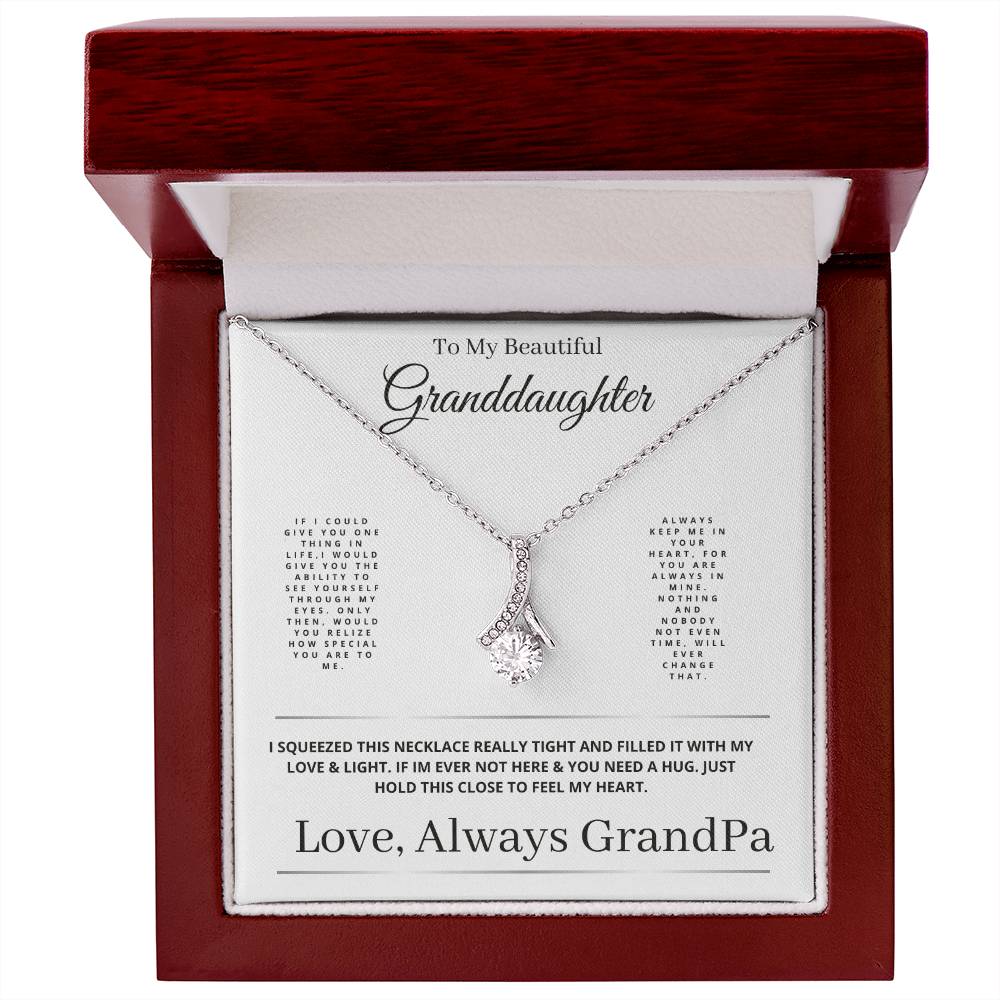 To My Granddaughter Alluring Beauty Necklace