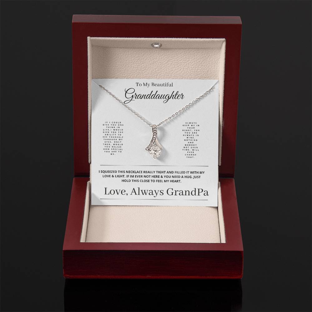 To My Granddaughter Alluring Beauty Necklace