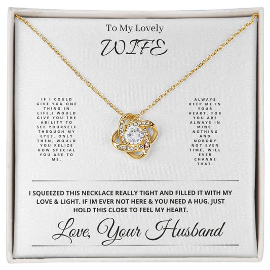 To My Lovely Wife Love Knot Necklace