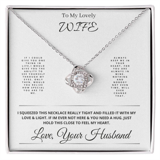 To My Lovely Wife Love Knot Necklace