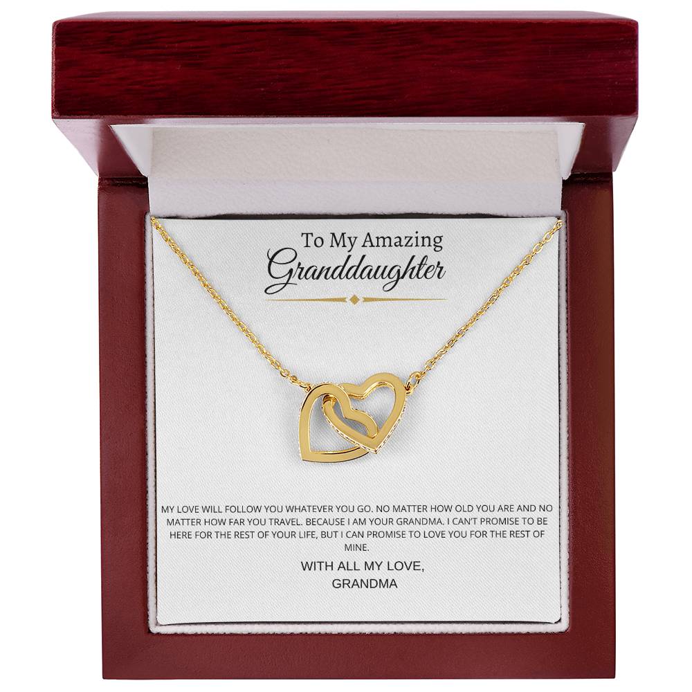 To My Amazing Granddaughter, Interlocking Necklace Perfect Best Seller