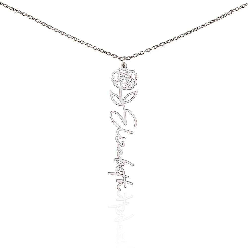 Flower Name Necklace New Collection