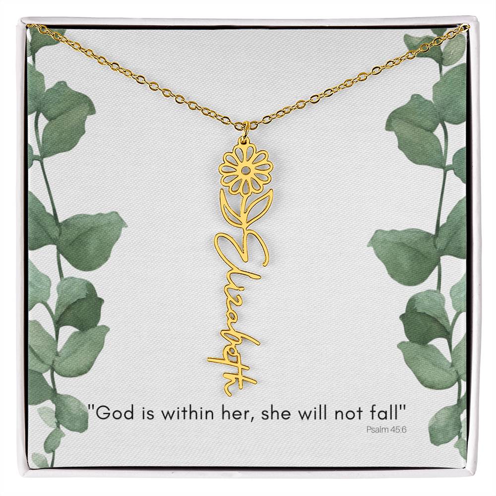 Flower Name Necklace New Collection