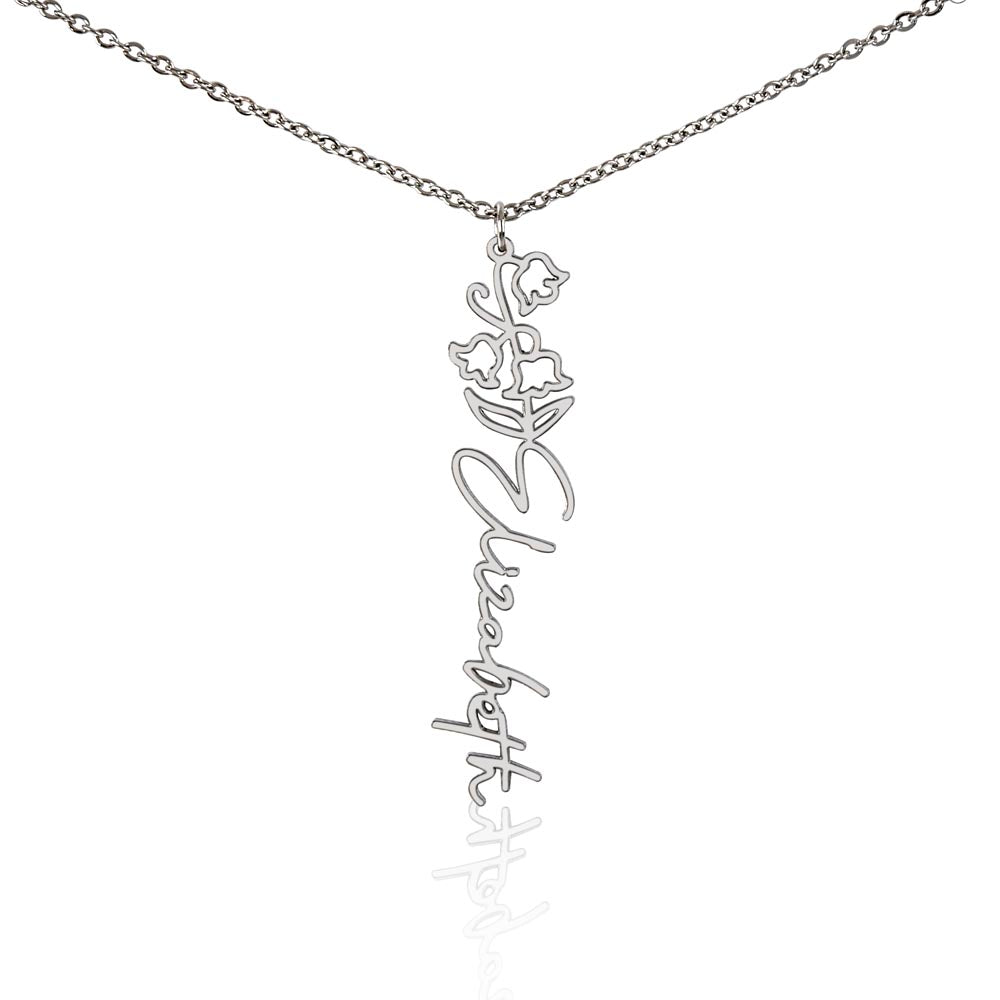 Flower Name Necklace New Collection