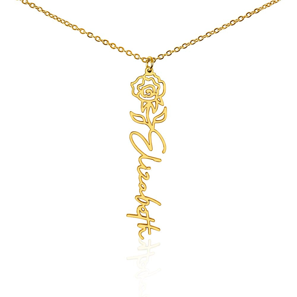 Flower Name Necklace New Collection