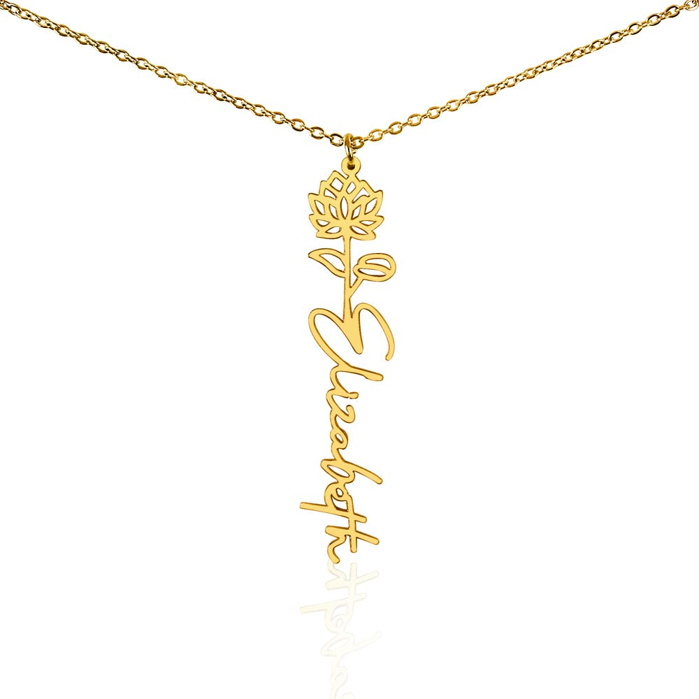 Flower Name Necklace New Collection