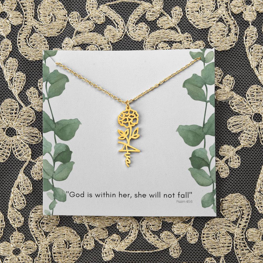 Flower Name Necklace New Collection