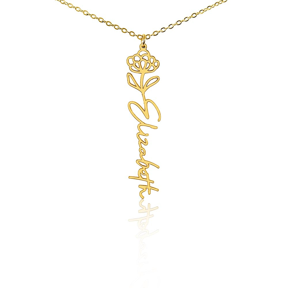 Flower Name Necklace New Collection