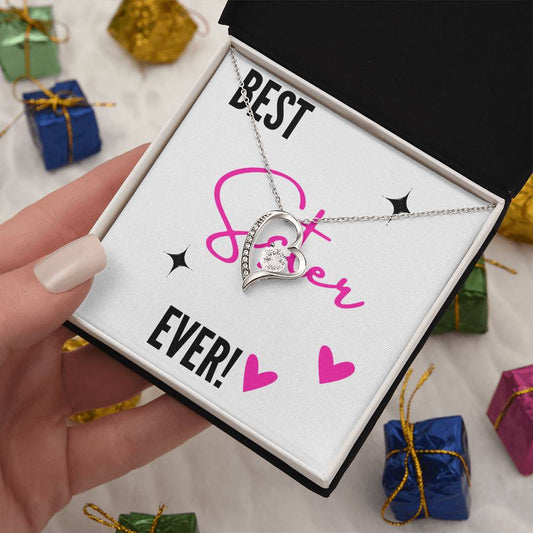 Best Sister Ever Forever Love Necklace