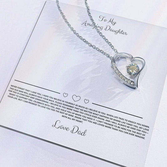 To My Daughter Forever Love Necklace