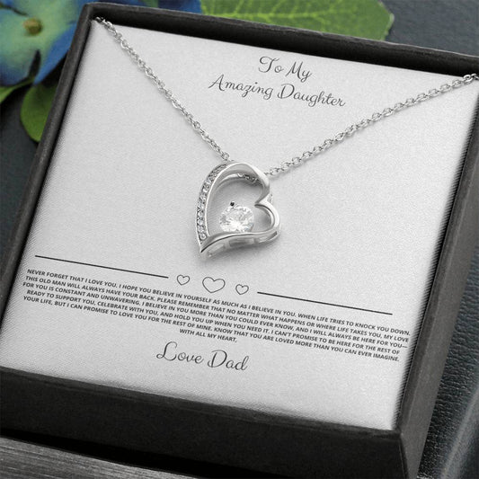 To My Daughter Forever Love Necklace